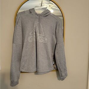 Adidas Women's Light Gray Hoodie